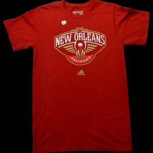 adidas NBA Mens New Orleans Pelicans Basketball The Go-To Tee Shirt New